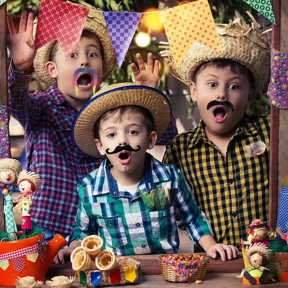 48 Pcs Fake Mustaches Self Adhesive Novelty Mustache Fiesta Party Supplies Halloween Fancy Costume Fake Moustaches Stickers