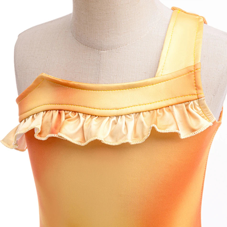 Girls Cosplay Princess Dress With Necklace Beach Indian Costume Kids Birthday Halloween Role Playing Matoaka Suspender Vestidos