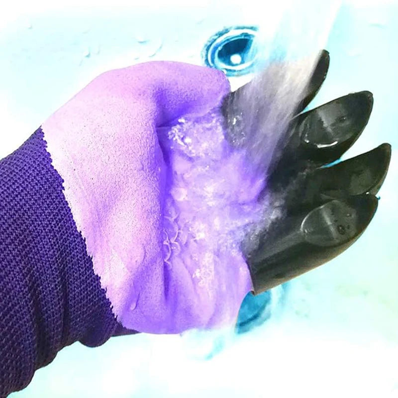 Garden gloves, stab resistant, waterproof, claw resistant, wear-resistant, ground scraping, grass pulling, soil digging, special