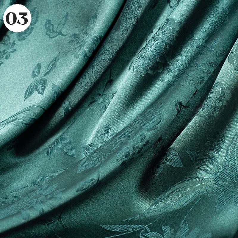 Floral Pattern Jacquard Damask Fabric Faux Silk Satin Brocade Fabric For DIY Sewing Cheongsam Hanfu Wedding Dress Garment Decor