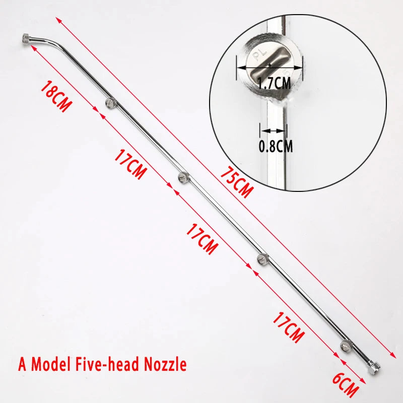Water power spray gun Stainless Steel 3 head nozzle /4 Head nozzle /5 head nozzle Garden agricultural power spray gun