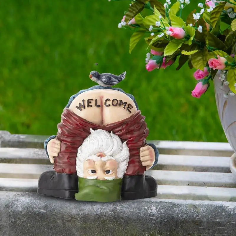Garden Gnomes Welcome Gnome Figurines Lawn Ornaments Handstand Gnome Statue Funny Garden Decor In Fairy Tale Style Lawn Gnomes