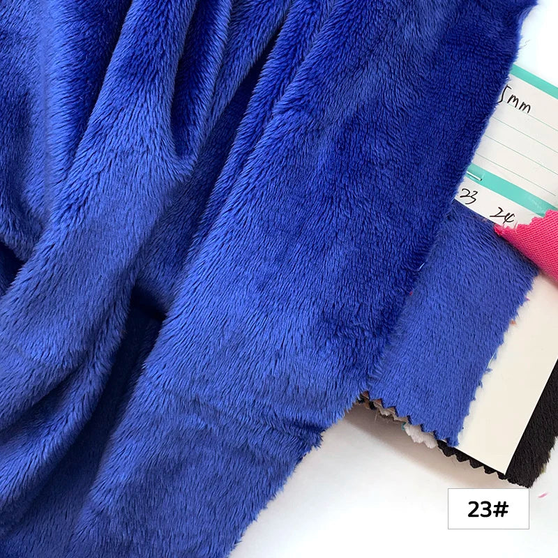 Plush Fabric 5mm Pile Length 100 Polyester 100 Colors Can Be Choose Hair Material For Popular Cotton Dolls DIY Handmade Fabric