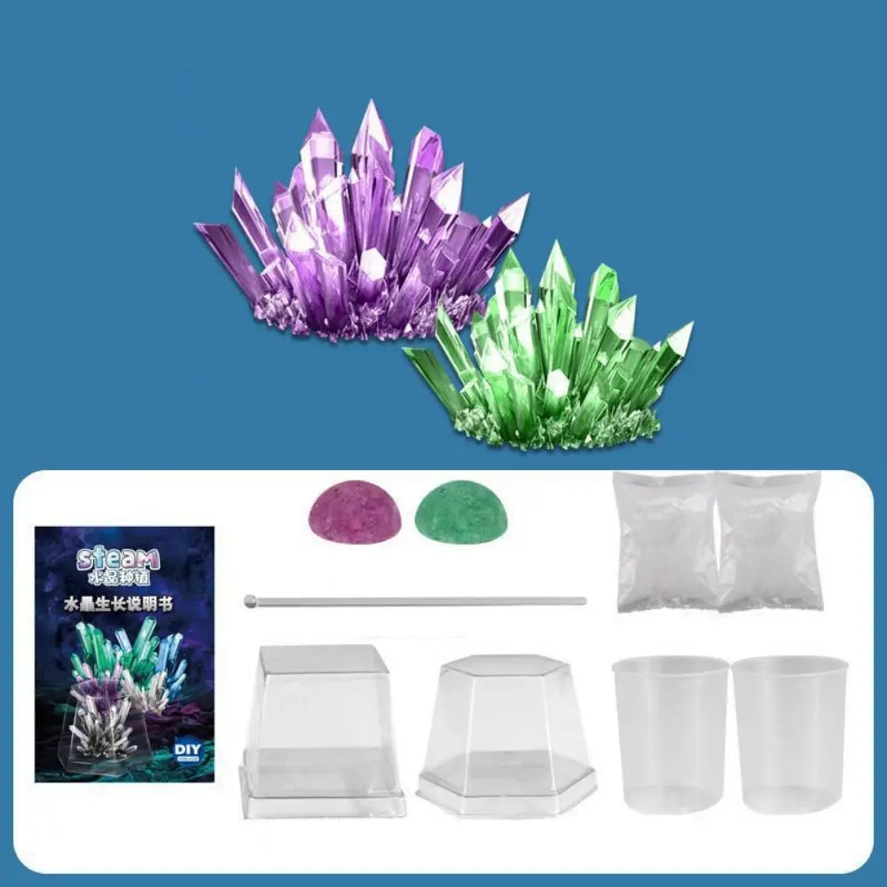 Crystal Growing Kit, Grow 6 Crystals with Light Up Display Stand, Science Kit for Kids Ages 8-14, Educational STEM Toy Gifts