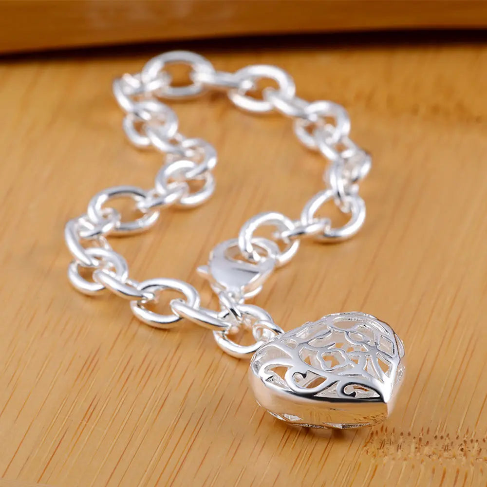 Fashion charm 925 Sterling Silver Bracelet for man woman Twisted rope chain fine jewelry Wedding party Christmas gift