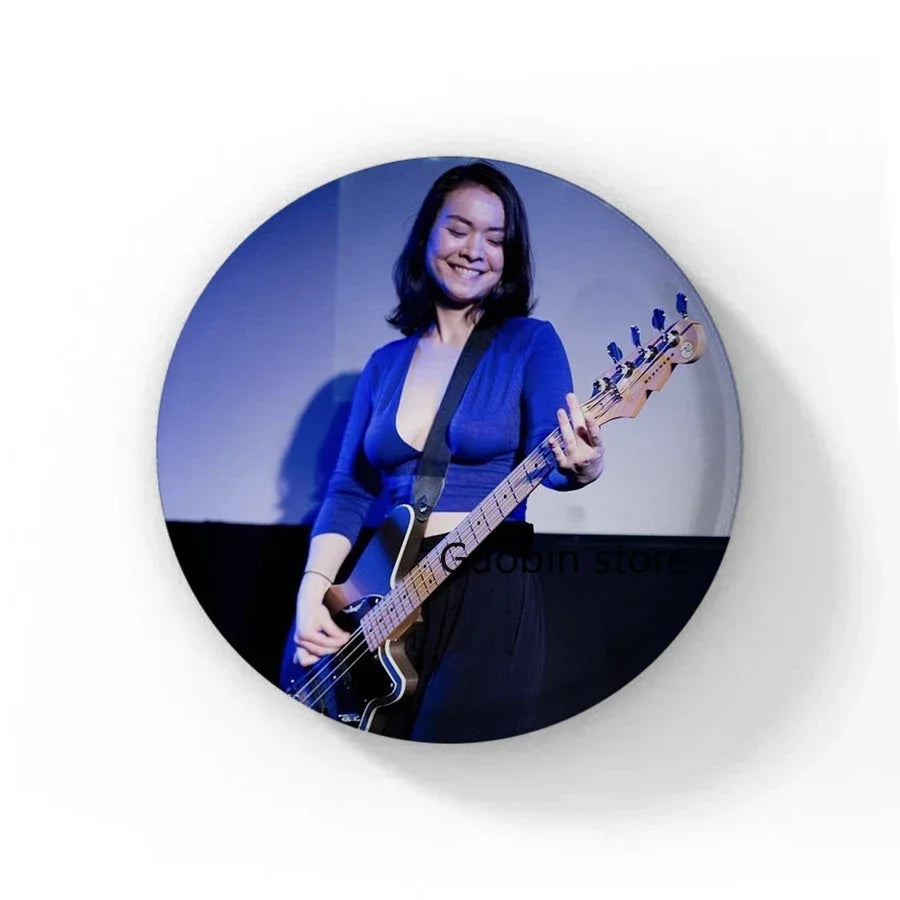 58mm Singer Mitski Enamel Pins Black and White Handmade Brooch Cartoon Cosplay Badge on Backpack Jewelry Accessories Gifts