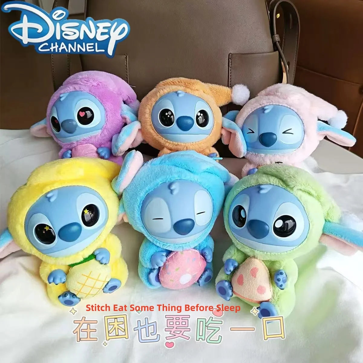 Stitch Eat Something Before Sleep Doll Pendant Stitch Lilo&stitch Keychain Keyring Series Backpack Pendant  Accessories Toy Gift