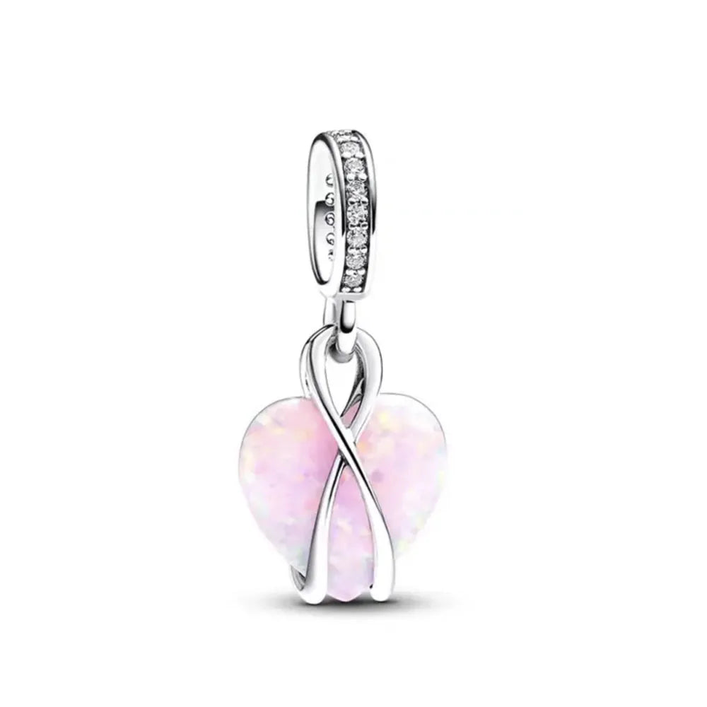 Hot Selling 925 Silver Pink Cup, Bag Beads, Moon Cross Pendant Suitable for European Original Bracelet DIY Exquisite Jewelry