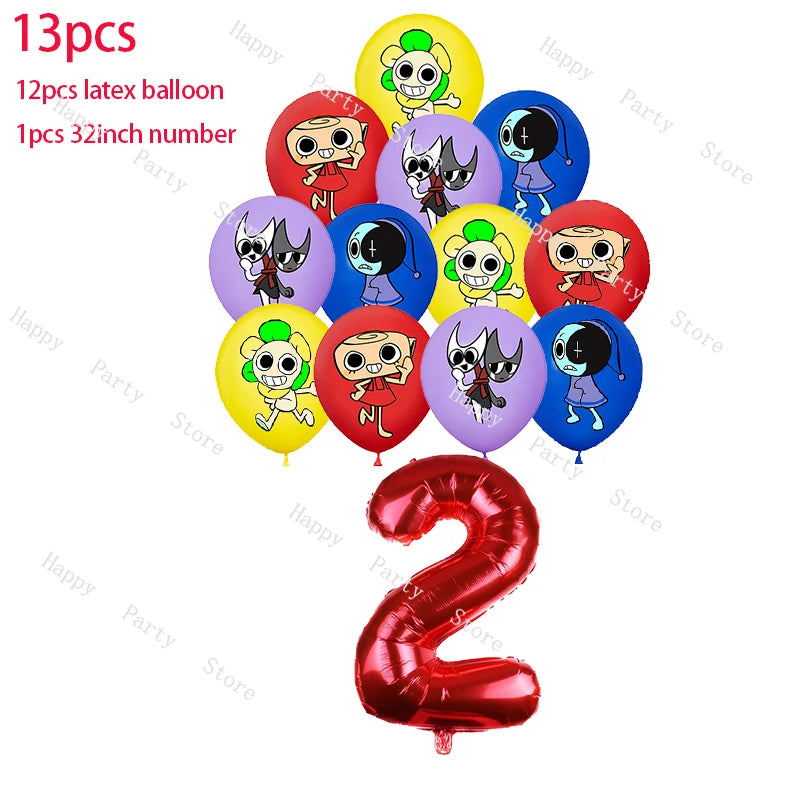 Dandy's World Birthday Party Decoration Split Sales Balloon Backdrop Cake Topper Dandy's World Birthday Party Supplies