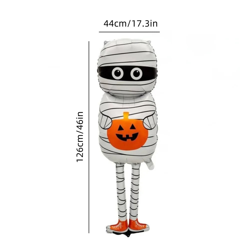 46*17in Halloween Bandage Pumpkin Mummy Balloons, Scary Party Decorations, Spooky Halloween Supplies, Perfect for Horror Parties