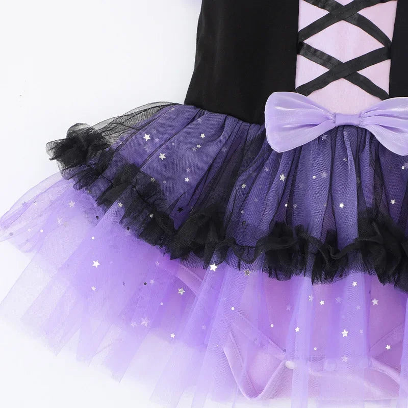 Baby Girls Belle Princess Outfit Anna Elsa Infant Baby Dress Kids Romper Witch Halloween Cosplay Clothes Birthday Costume Dress
