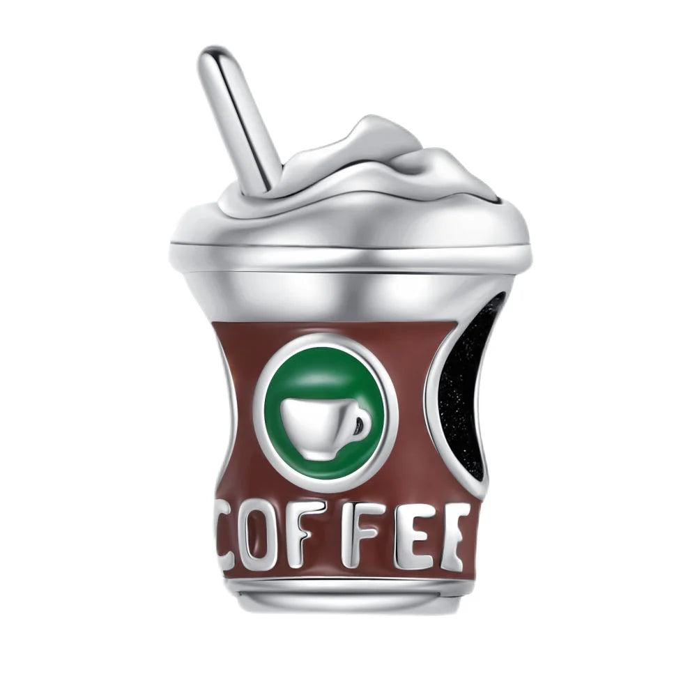 ZYWANY 925 Sterling Silver Coffee Bead Fit Bracelet Diy Bead Women Fashion Jewelry Classic Cup Charm Daily Wear Dangle Pendant