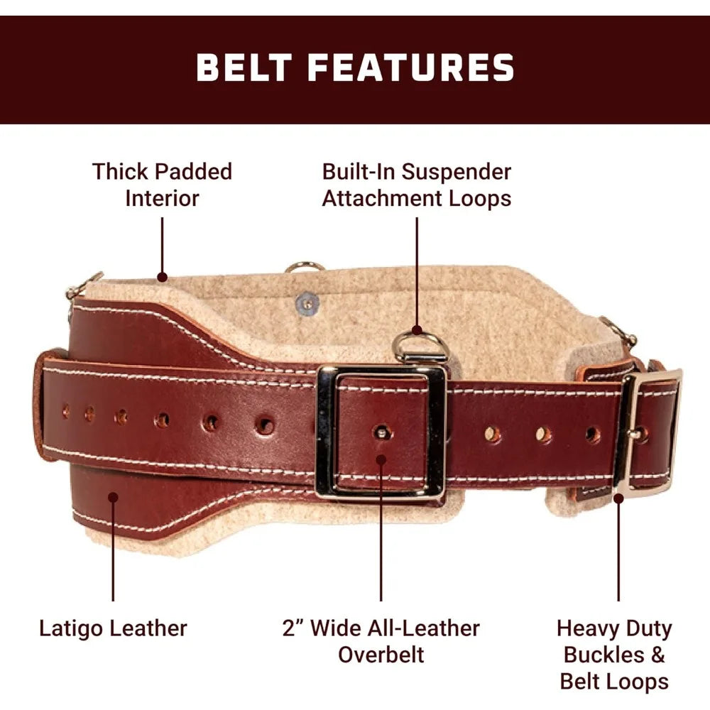 Best - Stronghold Comfort Belt System - Large, OxyRed - Wide 5” Belt for More Back Support