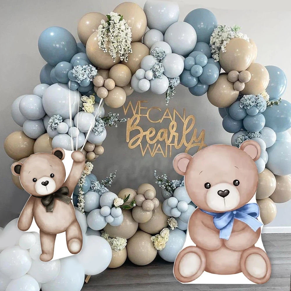 24/36inch Cartoon Bears Cutouts Teddy Bear KT Board Backdrop DIY Bearly Birthday Baby Shower Party Photo Props Decoration Suppli