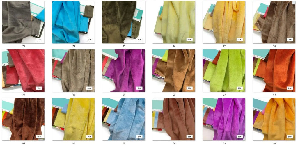 Plush Fabric 5mm Pile Length 100 Polyester 100 Colors Can Be Choose Hair Material For Popular Cotton Dolls DIY Handmade Fabric