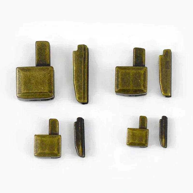 10-50Sets Meetee 3# 5# 8# 10# Open-End Zipper Tail Stopper Clothes Zippers Slider Bottom Socket Repair DIY Sewing Accessories