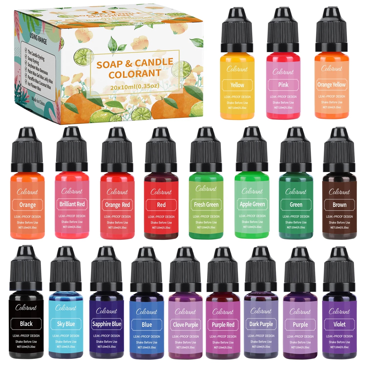 Epoxy Resin Pigment Kits Candle Dye Liquid Colorant DIY UV Epoxy Resin Mold Jewelry Making Candle Soap Making Dye Pigment Sets