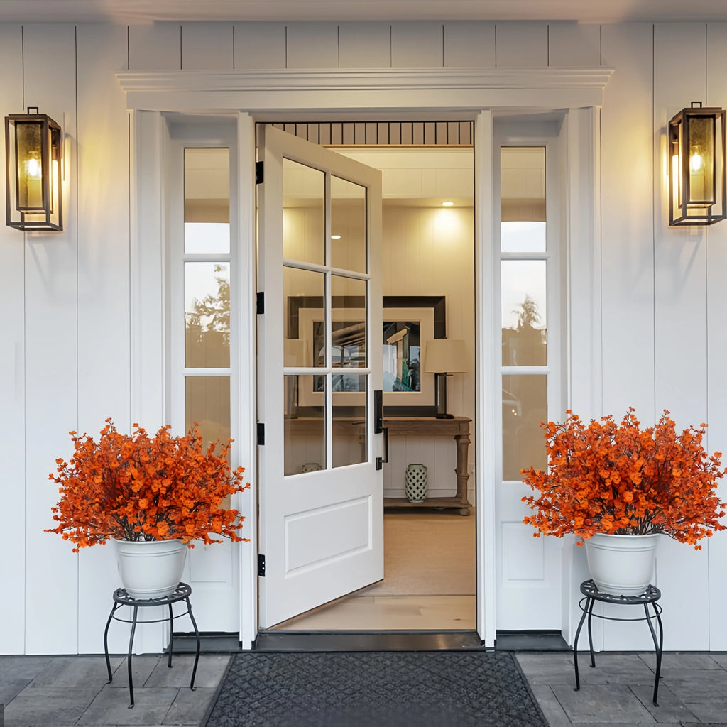 3/6pcs 19in Baby Breathable Artificial Flowers, Silk Plants for Autumn Halloween Decor, Perfect Seasonal Home Decorations