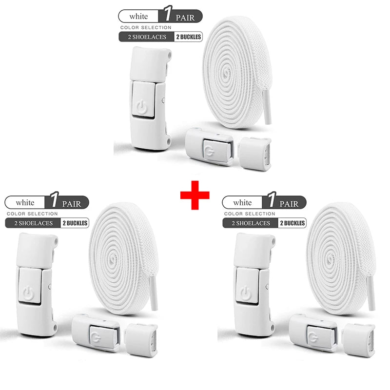 8mm No Tie Shoe Laces Press Lock Shoelaces Without Ties Elastic Laces Sneaker Kids Adult Widened Flat Shoelace for Shoes