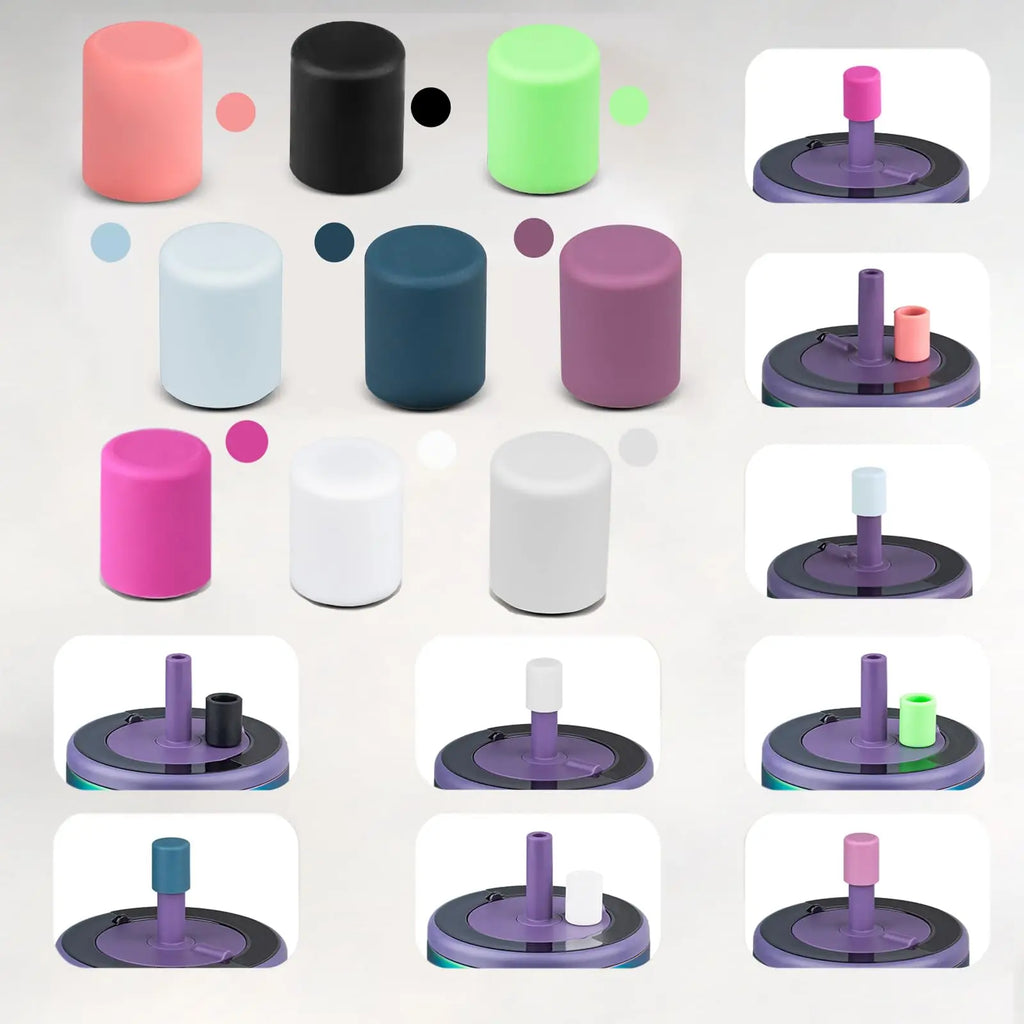 2 Pack Magnetic Straw Caps Compatible with BrüMate All Era and Resa Tumblers, Silicone Straw Caps Toppers Compatible with Brumat