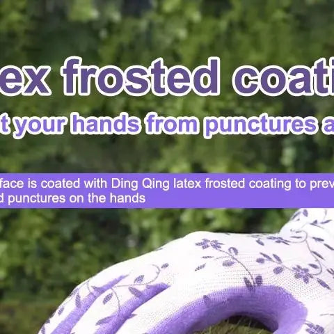 Garden Gloves One Size For Women Breathable Foam Latex Working Gloves, For Gardening Landscape DIY Rubber Gloves