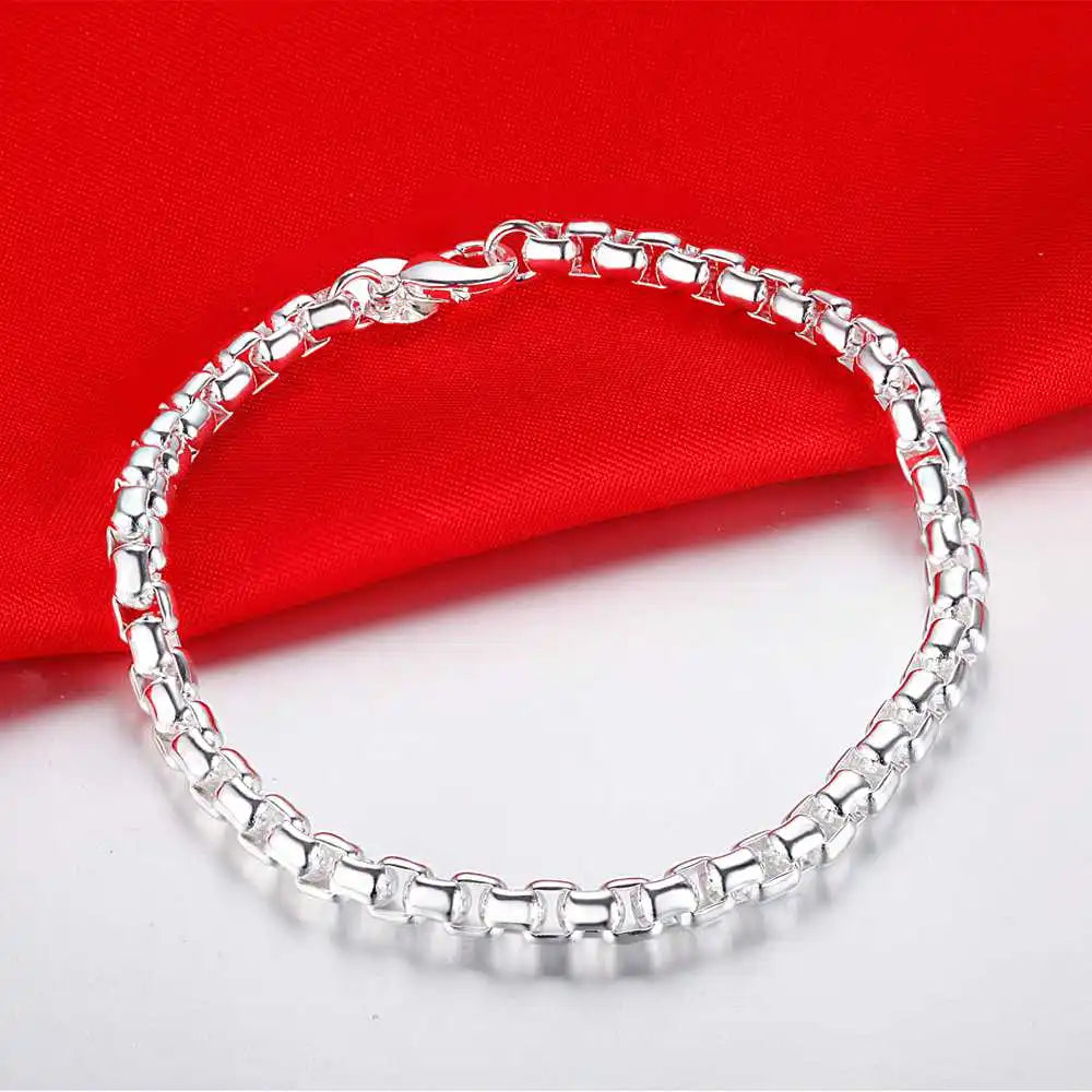 925 Sterling Silver Bracelet Red Zircon High Quality Romance Chain For Women Fashion Engagement Party Wedding Jewelry Gift