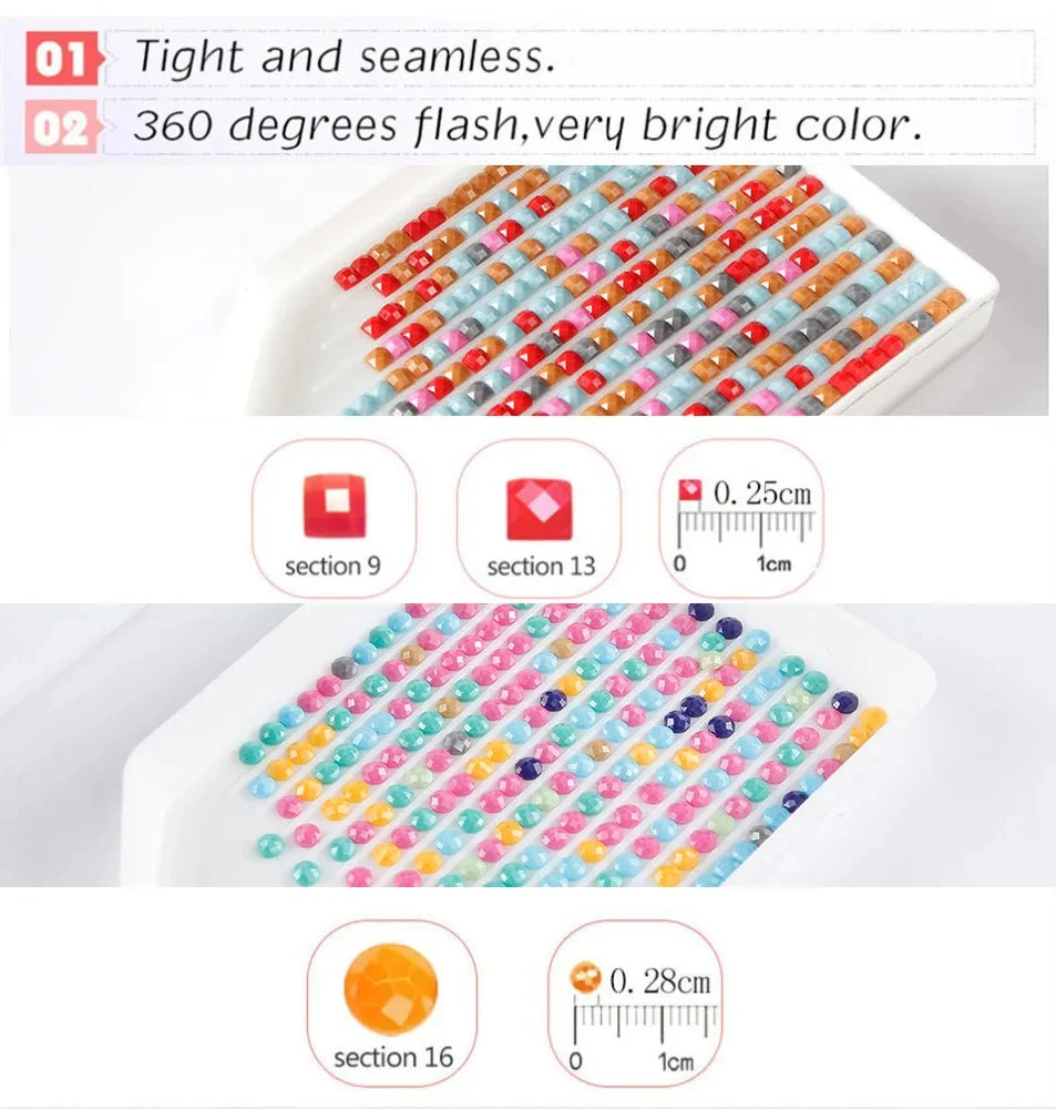 Huacan Diamond Painting Private Custom Needlework Mosaic Diamond Embroidery Photo Custom Picture of Rhinestones Home Decor