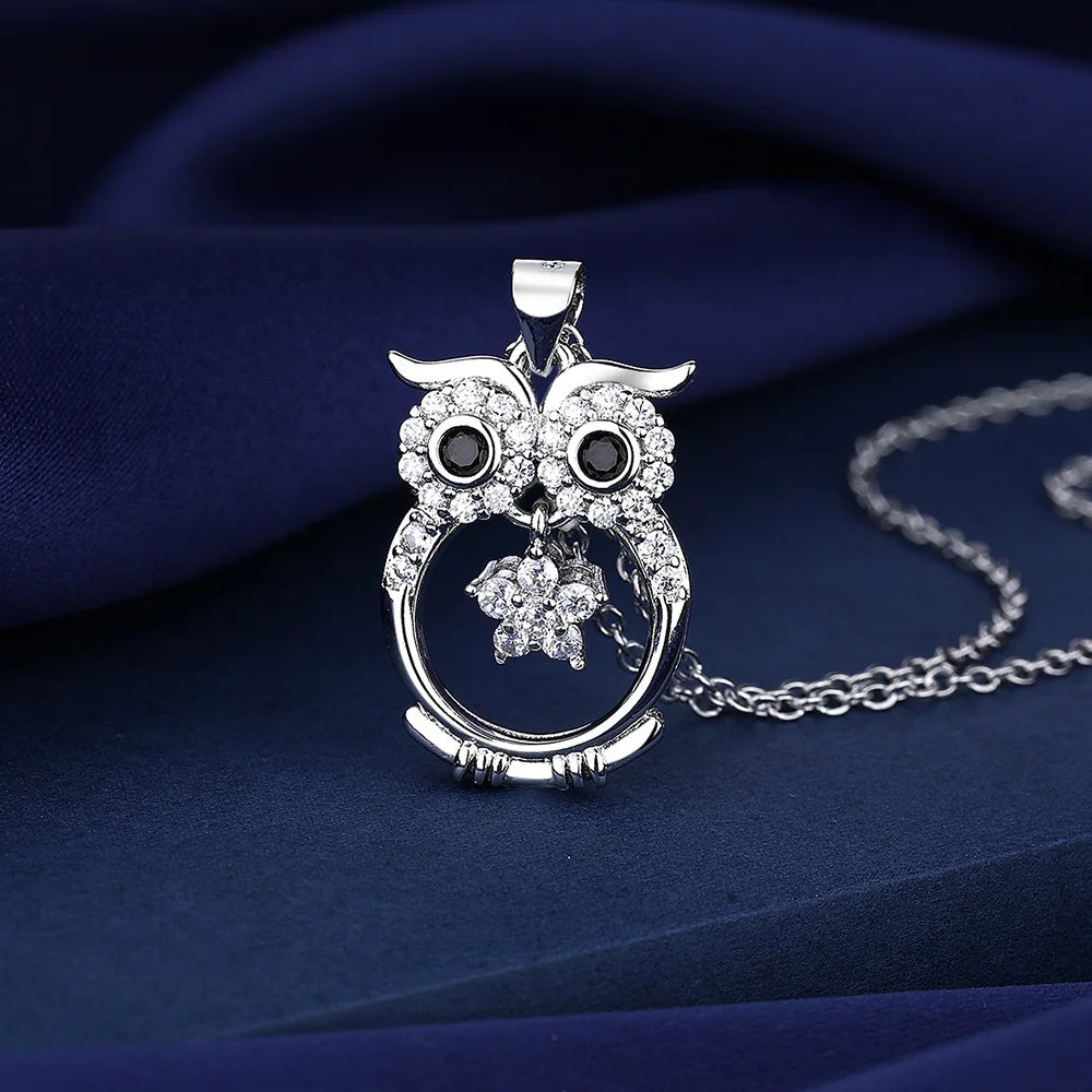 925 Sterling Silver Necklace For Women Round Pendent Sparkling Pave CZ Necklace Fashion Anniversary Birthday Jewelry Gifts N325