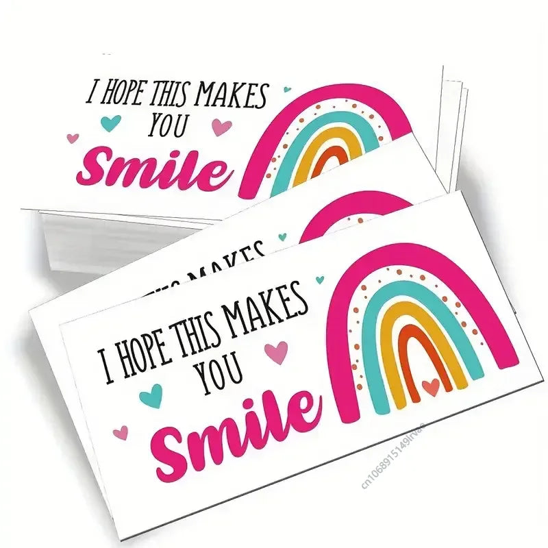 50pcs Mini I Hope This Makes You Smile Business Thank You Cards, Shopping Purchase Greeting Cards To Customer Appreciation Cards