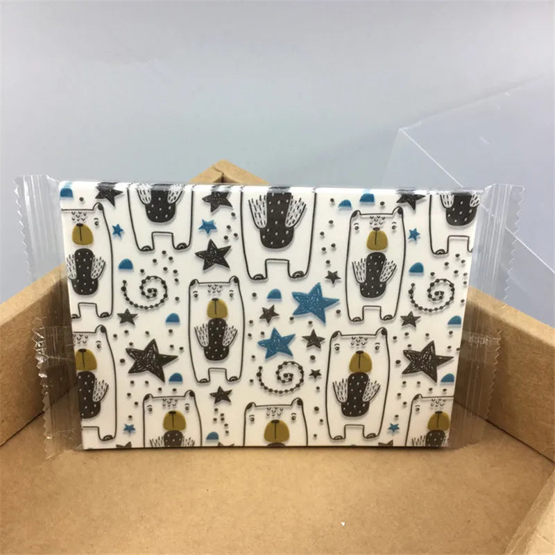 100Pcs DIY Handmade Nougat Candy Packaging Oil Paper Milk  Taffy Wrapper New Year Xmas Party Decor