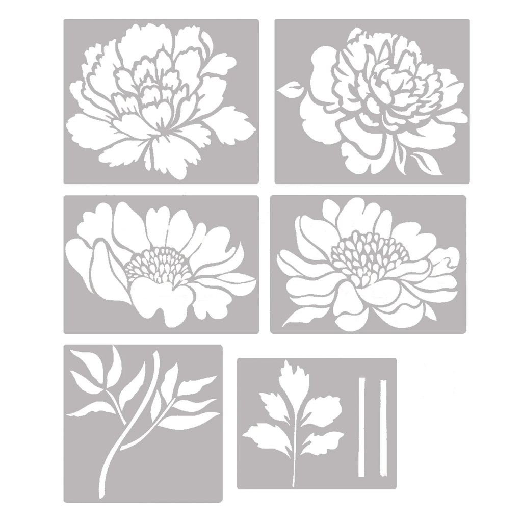 Garden Fence Large Flower Template Diy Handicraft Painting Template Inkjet Painting Template Wooden Wall Canvas Drawing Card