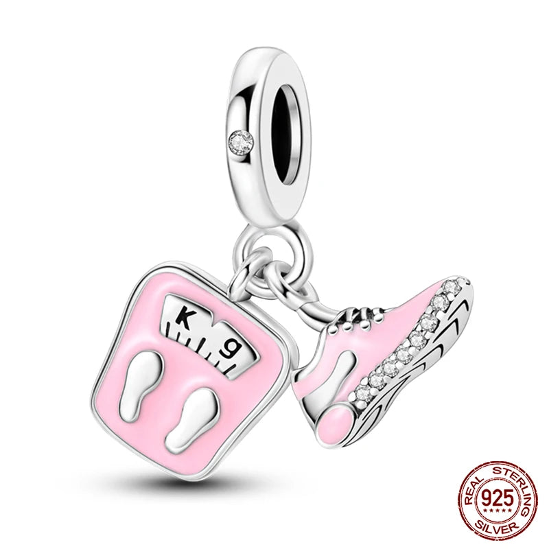 Luminous Bulb Charms Fit Qikaola Original Bracelet 925 Sterling Silver Colorful Balloon House Tram Charms Beads DIY Jewelry Gift