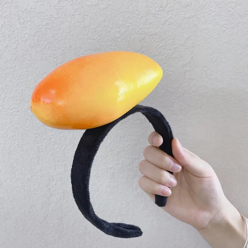 Funny Simulated Fruit Vegetable Hair Hoop Bread Carrot Banana Hairband Pepper Headband Birthday Cosplay Halloween Headwear