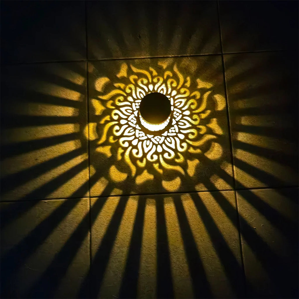 Solar Wall Fence Light Lamp Powered Garden Lights Patio Led Outdoor Decorative Yard For Steps Pathway Deck Step Metal Waterproof