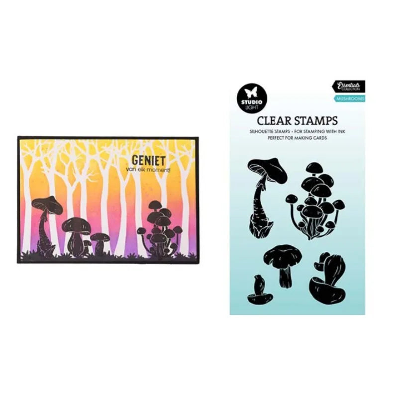 Umbrella Mushrooms Pumpkin Animals Autumn Tree Card Metal Cutting Dies Silicone Stamps Scrapbook Stencil Photo Album DIY Paper