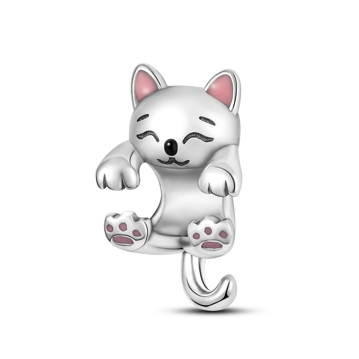 2025 Hot Sale Charms Bead 925 Sterling Silver Pink Butterfly Luminous Firefly Dangle Fit Bangle Bracelet Necklace DIY Jewelry