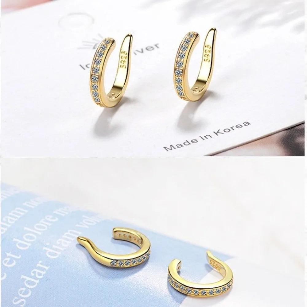 New Reusable Ear Corrector Clips Punk Rock Style Comfortable Clip Earrings Hypoallergenic C-shaped Ear Cuff Unisex Earrings