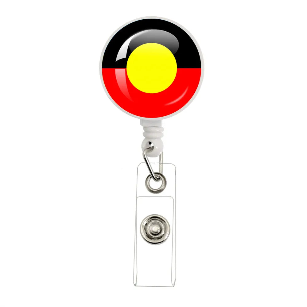 Australian Aboriginal Flag National Emblem Dangle Glass 25mm Key Chain Fashion  Key Chains Glass Cabochon Lady  Key Chains Jewel