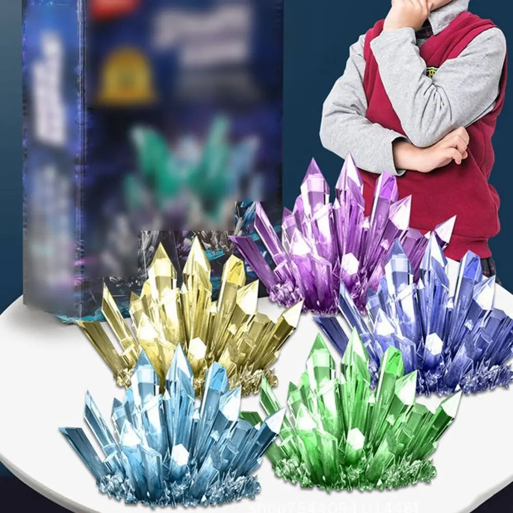 Crystal Growing Kit, Grow 6 Crystals with Light Up Display Stand, Science Kit for Kids Ages 8-14, Educational STEM Toy Gifts