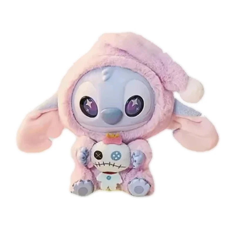 Miniso Stitch Eat Something Before Sleep Series Blind Box Plush Vinyl Toys Cute Doll Replica Mystery Box Bag Pendant Decor Gift