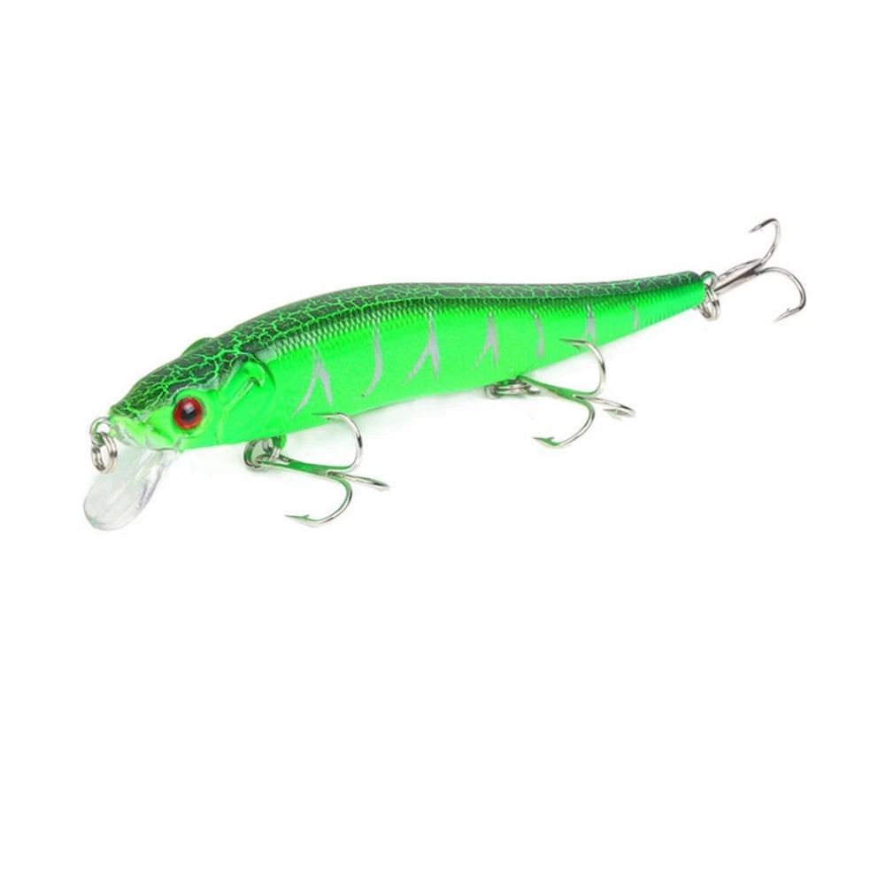 1Pcs Fishing Lure 115mm/14g Minnow Crankbait Wobblers 3D Eyes Perch Artificial Bait Pike Carp Bait Swim Bait Fishing Pesca
