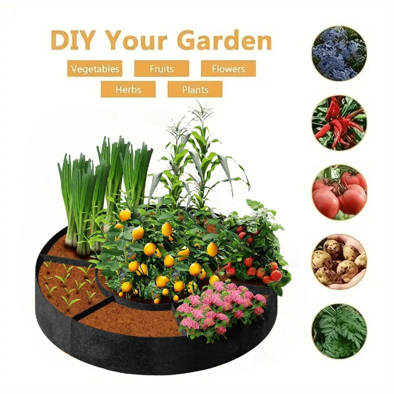 1 classic circular garden bed, lightweight freestanding circular planter, suitable for vegetables, herbs and all manner of plant