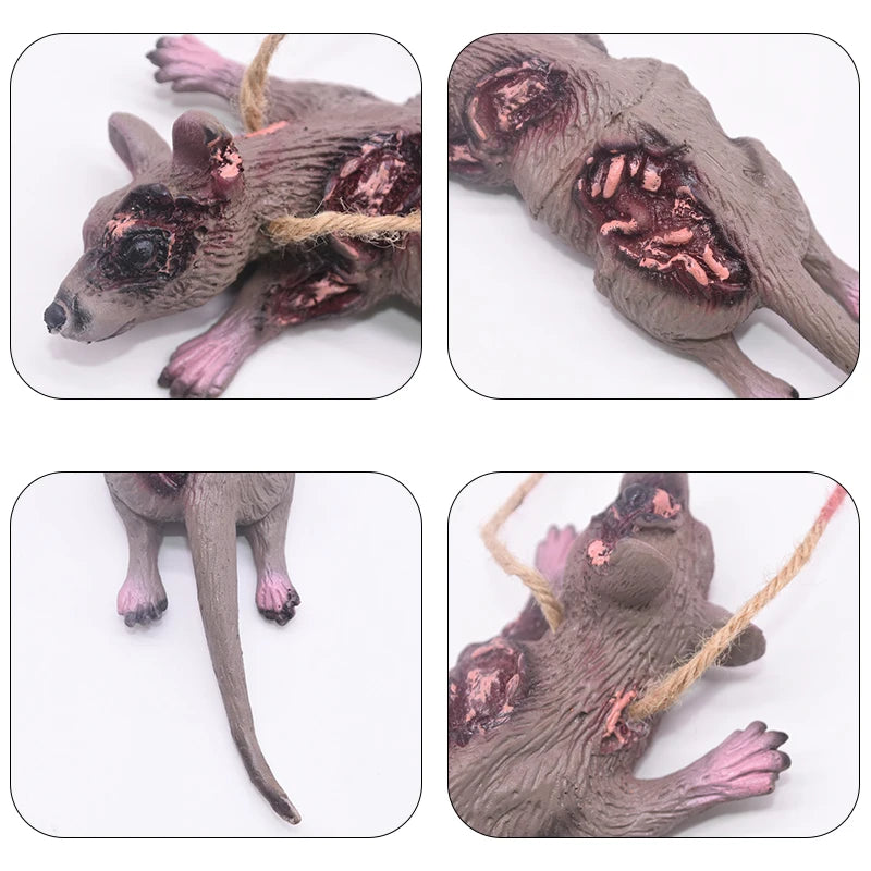 Halloween Horror Hanging Pendant Fake Dead Mouse Bat Broken Hand Feet Halloween Party Home Haunted House Scary Decoration Props
