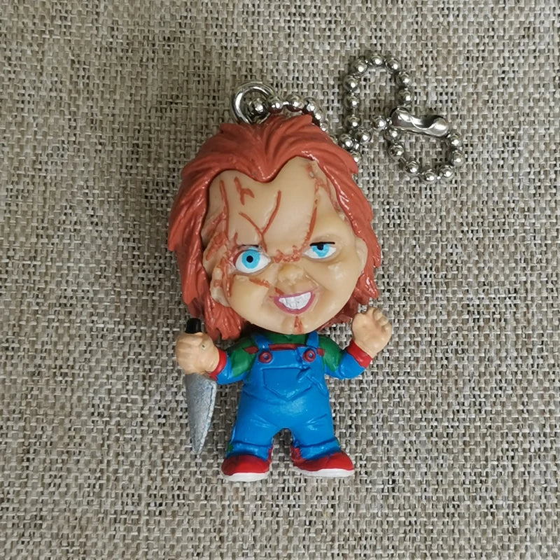 Original Chucky Anime Cartoon Horror Bride Figure Keychain Pendant Limite Collect Movie Film Model Toy Halloween Gift for Adult
