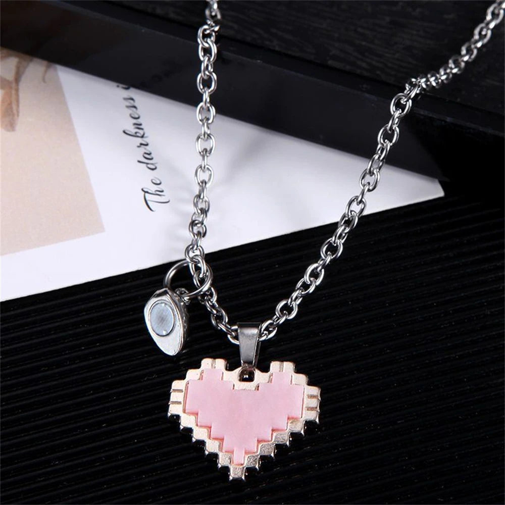 Couple Attraction Best Friend Necklace A Pair Of Love Magnetic Attraction Valentine's Day Fashion Versatile Pendant Trendy Jewel