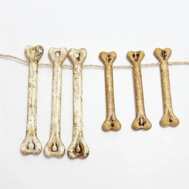 20pcs Highly Halloween Toys Multi-functional Fake Bones DIY Hanging Bone Charm Halloween Prop Halloween Bones for DIY