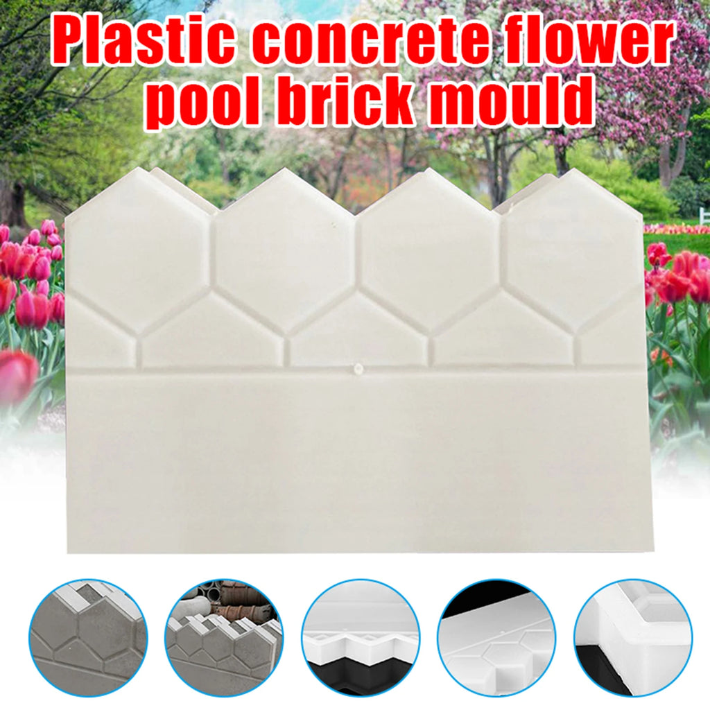 Garden Edging Concrete Molds Easy Operation Yard Paving Moulds for Garden Landscape Accessories