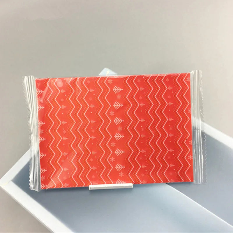 100Pcs DIY Handmade Nougat Candy Packaging Oil Paper Milk  Taffy Wrapper New Year Xmas Party Decor