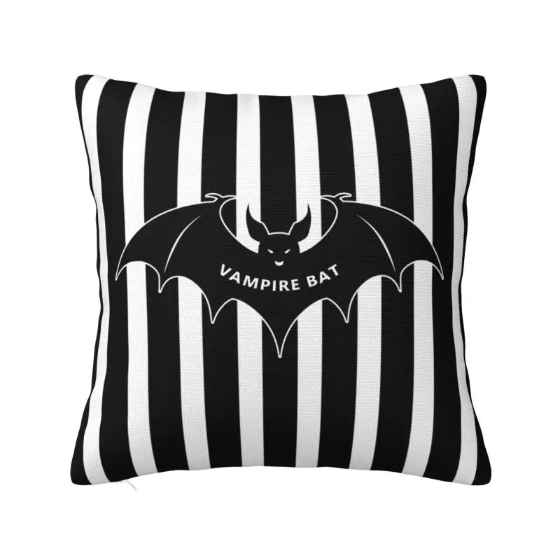 Custom Gothic Halloween Lace Bats Cushion Cover 45x45 Cm Polyester Throw Pillow Case For Sofa Living Room Decoration Pillowcase