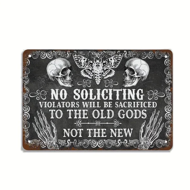Vintage Metal Tin Sign  The House Witch Rules Halloween Decoration  Retro Wall Art for Home Room Restaurant Decor